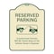 Signmission Designer Series-Reserved Parking Unauthorized Vehicles Will Be Towed Away O, 24" x 18", TG-1824-9901 A-DES-TG-1824-9901 - alternate 1